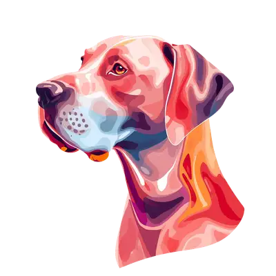 abstract fluid art great dane dog vector illustration png